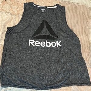Reebok Women’s Gray and Black Muscle Tee